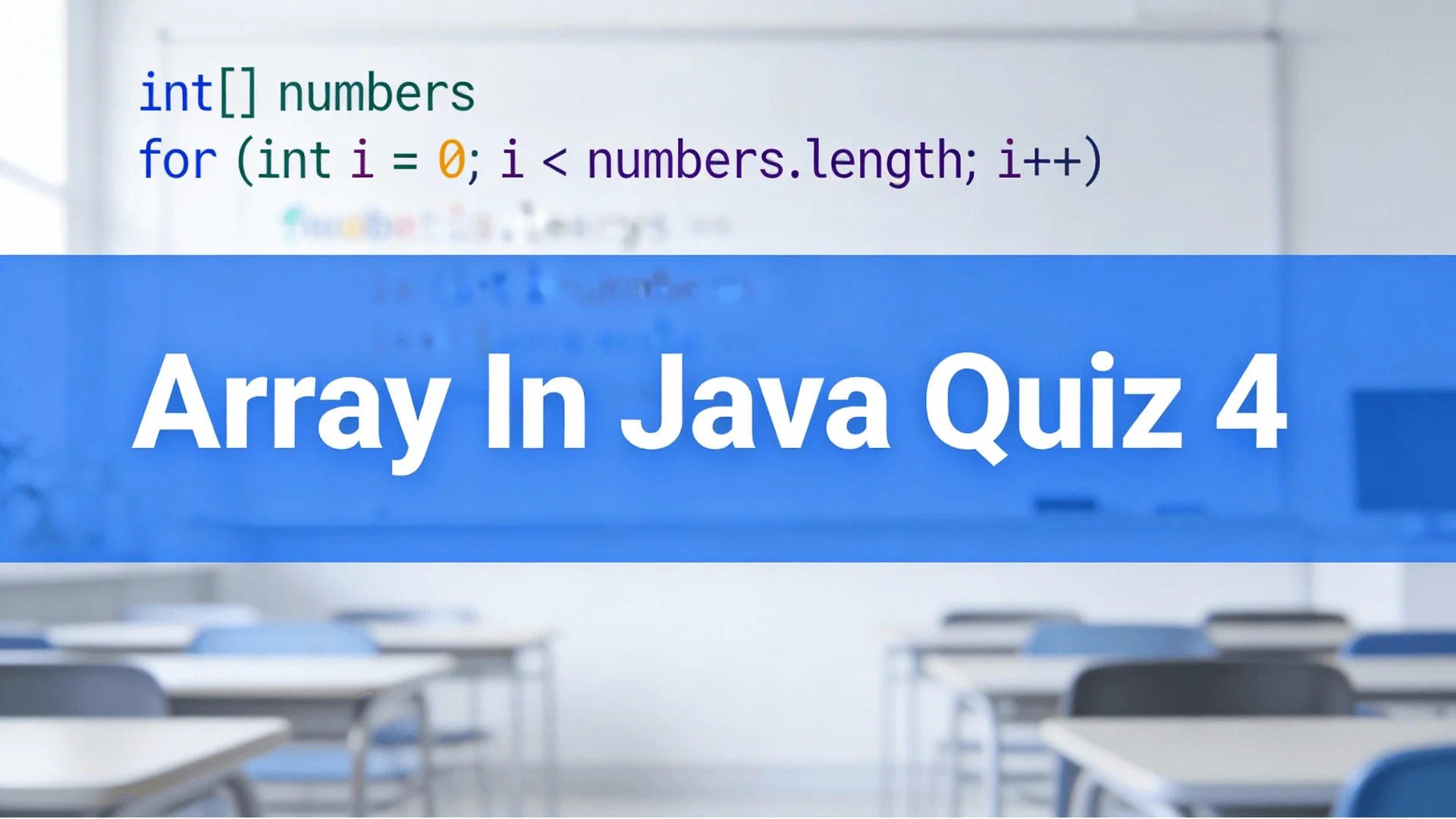 Array In Java Quiz 4
