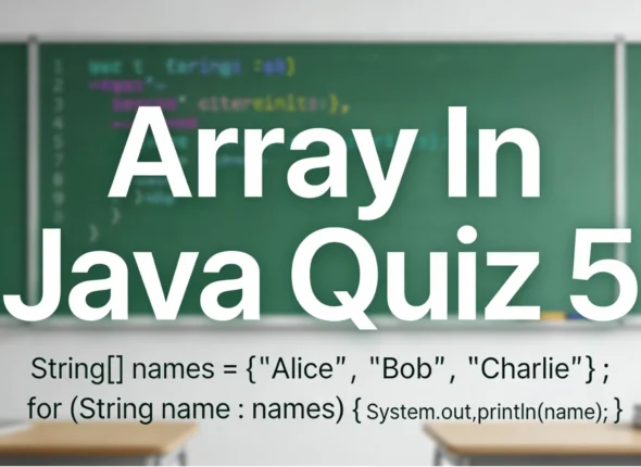 Array In Java Quiz 5