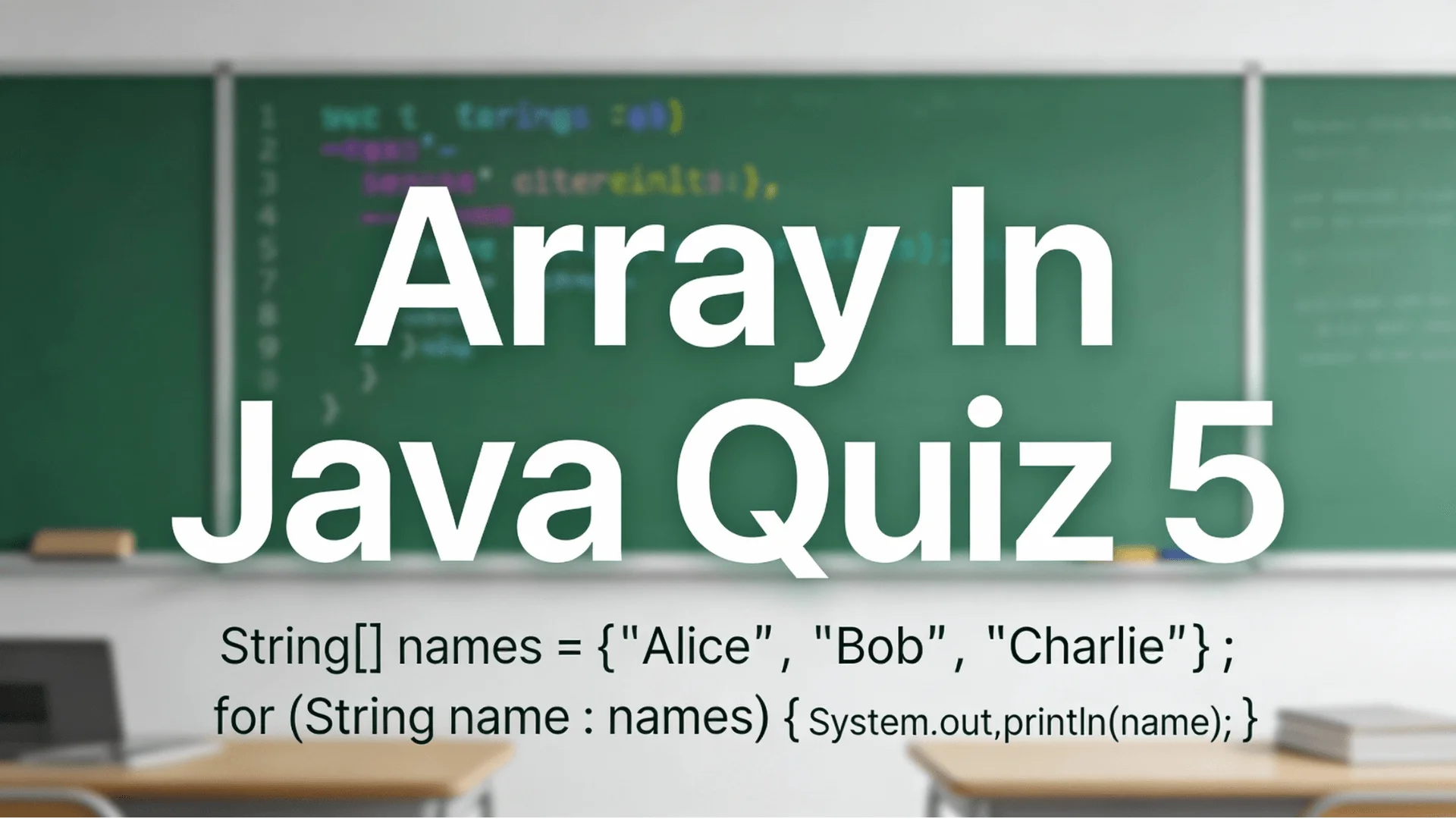 Array In Java Quiz 5